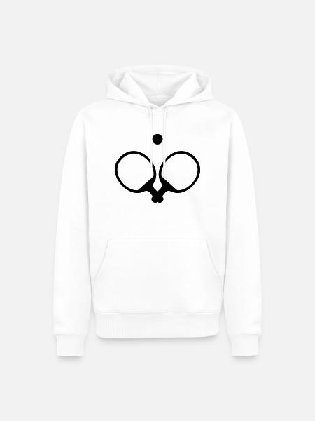 Raquette - Sweat à capuche Premium bio Homme - blanc
