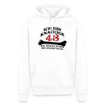 Geburtstag - Ich bin Knackige 48 - Männer Premium Bio Hoodie - Weiß - Vorne - Nico (187cm)