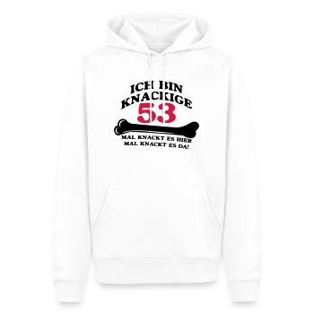 Geburtstag - Ich bin Knackige 53 - Männer Premium Bio Hoodie - Weiß - Vorne - Nico (187cm)