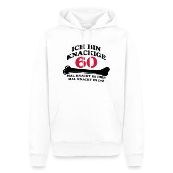 Geburtstag - Ich bin Knackige 60 - Männer Premium Bio Hoodie - Weiß - Vorne - Nico (187cm)