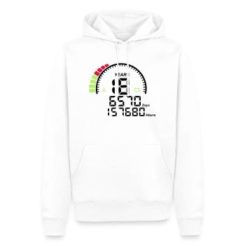 Gegen Jubiläum Jahre 18 Jahre - Männer Premium Bio Hoodie - Weiß - Vorne - Nico (187cm)