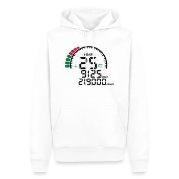 years 25 years anniversary meter - Men’s Premium Organic Hoodie - white - Front - Nico (187cm)