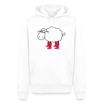 schaafe - Männer Premium Bio Hoodie - Weiß - Vorne - Nico (187cm)