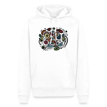 Abstrakte Kunst - Männer Premium Bio Hoodie - Weiß - Vorne - Nico (187cm)