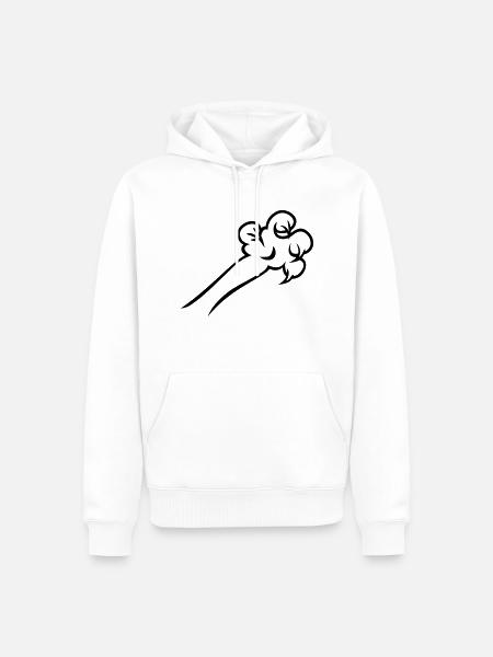 griffes / griffes (1c) - Sweat à capuche Premium bio Homme - blanc