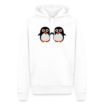 pinguine_geeks_c3 - Männer Premium Bio Hoodie - Weiß - Vorne - Nico (187cm)