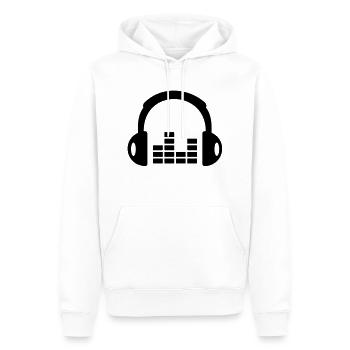 Casque - Sweat à capuche Premium bio Homme - blanc - Devant - Nico (187cm)