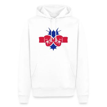 gant boxe impact 1 - Sweat à capuche Premium bio Homme - blanc - Devant - Nico (187cm)
