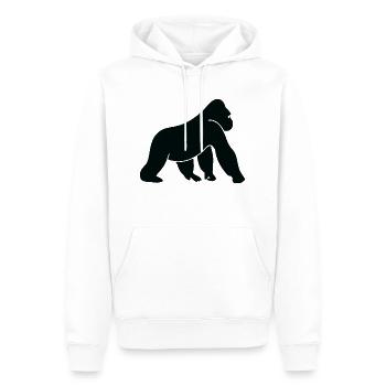 Un gorille sauvage - Sweat à capuche Premium bio Homme - blanc - Devant - Nico (187cm)
