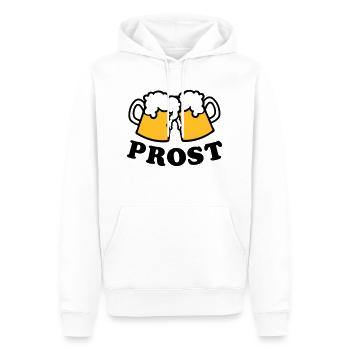 Bière - Sweat à capuche Premium bio Homme - blanc - Devant - Nico (187cm)