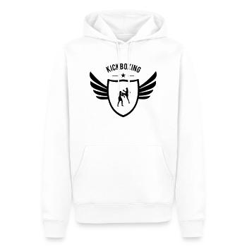Kickboxing Star - Männer Premium Bio Hoodie - Weiß - Vorne - Nico (187cm)