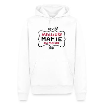 Meilleure MAMIE du monde (2c) - Men’s Premium Organic Hoodie - white - Front - Nico (187cm)