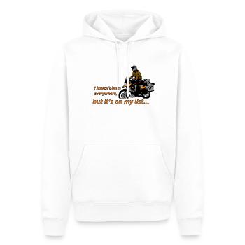it's on my list... (dunkler Rand für helle Shirts) - Männer Premium Bio Hoodie - Weiß - Vorne - Nico (187cm)
