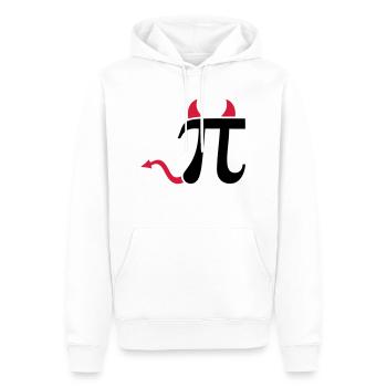 Pi - Sweat à capuche Premium bio Homme - blanc - Devant - Nico (187cm)