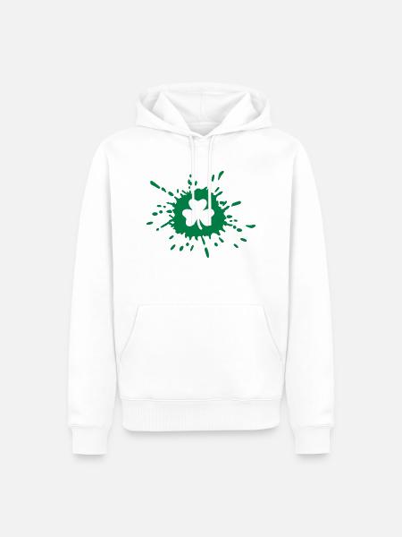 Shamrock - Männer Premium Bio Hoodie - Weiß