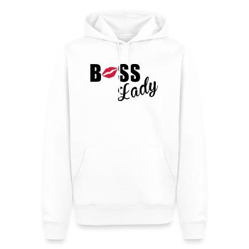 Boss Lady - Sweat à capuche Premium bio Homme - blanc - Devant - Nico (187cm)