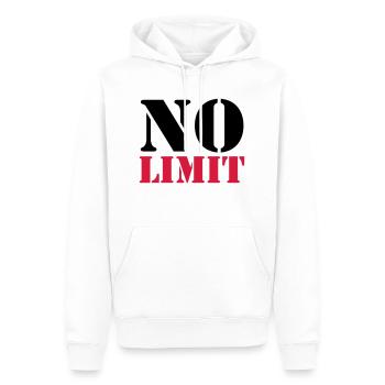 No Limit - Sweat à capuche Premium bio Homme - blanc - Devant - Nico (187cm)