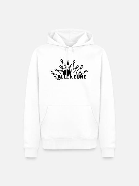 Kegeln - Männer Premium Bio Hoodie - Weiß