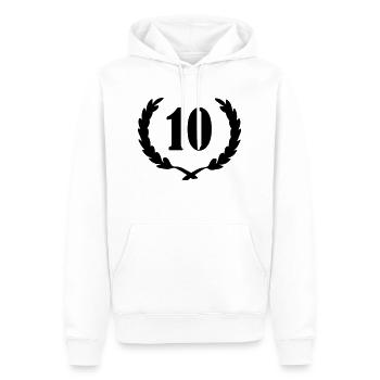 lorbeerkranz_10 - Männer Premium Bio Hoodie - Weiß - Vorne - Nico (187cm)