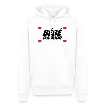 Bébé d'Amour - Sweat à capuche Premium bio Homme - blanc - Devant - Nico (187cm)