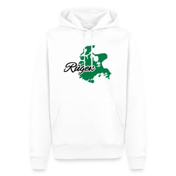 Rügen - Männer Premium Bio Hoodie - Weiß - Vorne - Nico (187cm)