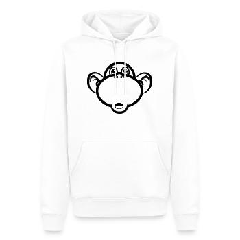 affe witzig lustig doof - Männer Premium Bio Hoodie - Weiß - Vorne - Nico (187cm)