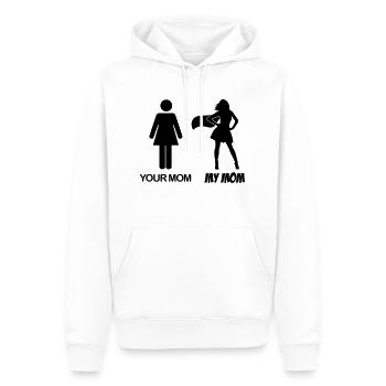 Your Mom - My Mom - Meine Mama - Deine Mama - Männer Premium Bio Hoodie - Weiß - Vorne - Nico (187cm)