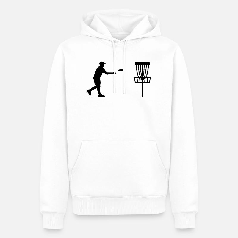 Disc Golf - Sweat à capuche Premium bio Homme - blanc