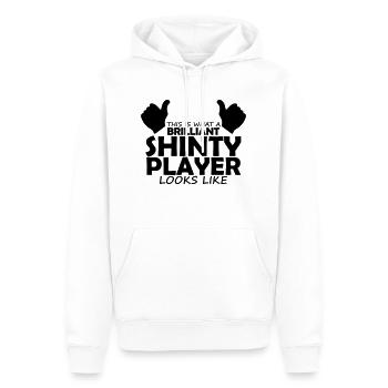 brilliant shinty player - Men’s Premium Organic Hoodie - white - Front - Nico (187cm)