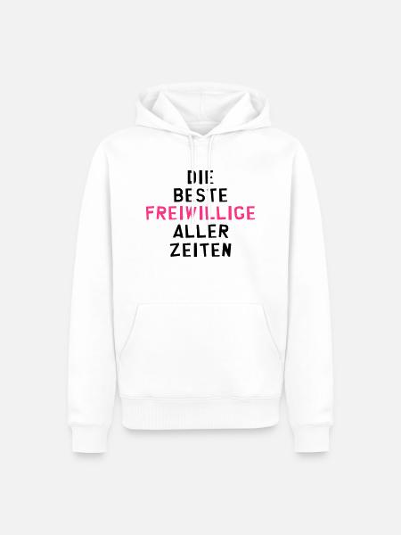 Freiwilliger - Freiwillige - Ehrenamt Solidarität - Männer Premium Bio Hoodie - Weiß