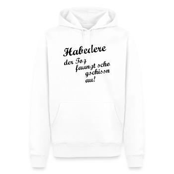 Habedere Dialekt Wien Österreich Pessimistisch R - Männer Premium Bio Hoodie - Weiß - Vorne - Nico (187cm)