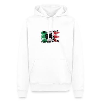 vintagemotorcyclesit - Männer Premium Bio Hoodie - Weiß - Vorne - Nico (187cm)