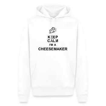 Fromager / Fromage / Travail / Métier / Job - Sweat à capuche Premium bio Homme - blanc - Devant - Nico (187cm)
