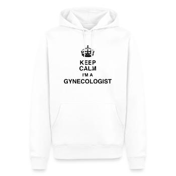 docteur / médecin / gynécologue / gynécologie - Sweat à capuche Premium bio Homme - blanc - Devant - Nico (187cm)