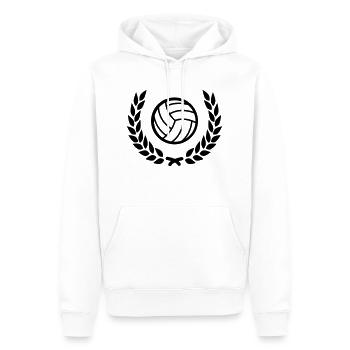 volleyball - Sweat à capuche Premium bio Homme - blanc - Devant - Nico (187cm)