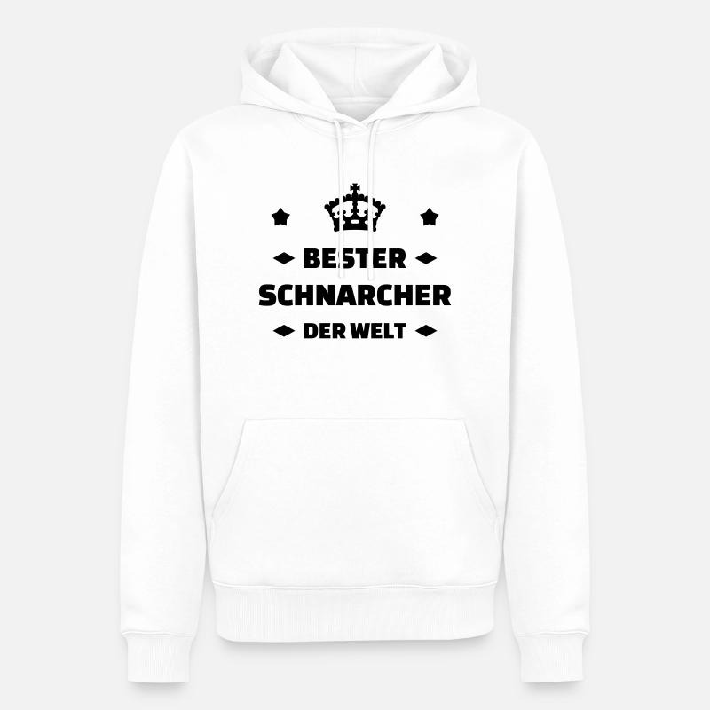 Ronfler / Ronfleur / Ronfleuse / Ronflement - Sweat à capuche Premium bio Homme - blanc