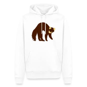 marder - Männer Premium Bio Hoodie - Weiß - Vorne - Nico (187cm)