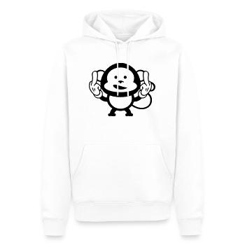 monkey middle finger design - Männer Premium Bio Hoodie - Weiß - Vorne - Nico (187cm)