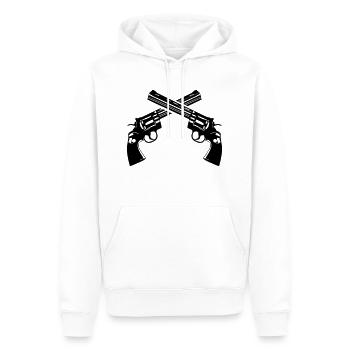 waffen - Sweat à capuche Premium bio Homme - blanc - Devant - Nico (187cm)
