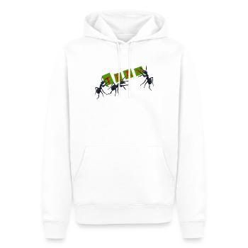 Team, group, ant - Men’s Premium Organic Hoodie - white - Front - Nico (187cm)