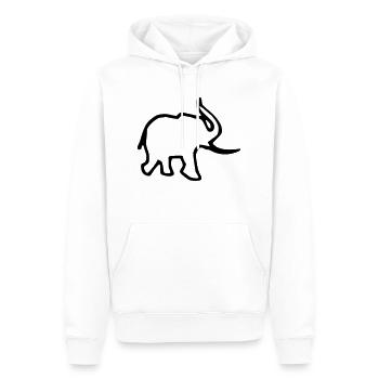 Mammouth - Sweat à capuche Premium bio Homme - blanc - Devant - Nico (187cm)