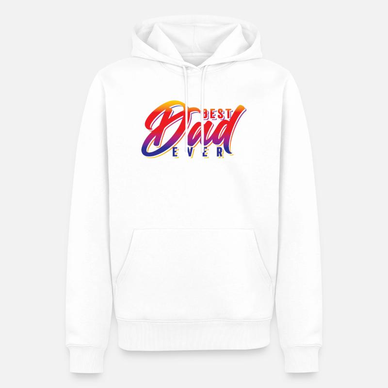 Best Dad ever - Männer Premium Bio Hoodie - Weiß