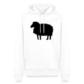 Farbe anpassbar Lustiges Schaf Silhouette Geschenk - Männer Premium Bio Hoodie - Weiß - Vorne - Nico (187cm)