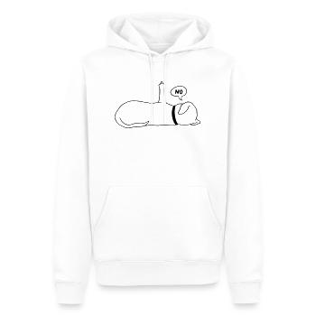 Lazy Dog Dog Lover Dog Owner Saying - Men’s Premium Organic Hoodie - white - Front - Nico (187cm)