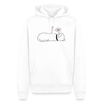 Lazy Dog Dog Lover Dog Owner Saying - Men’s Premium Organic Hoodie - white - Front - Nico (187cm)