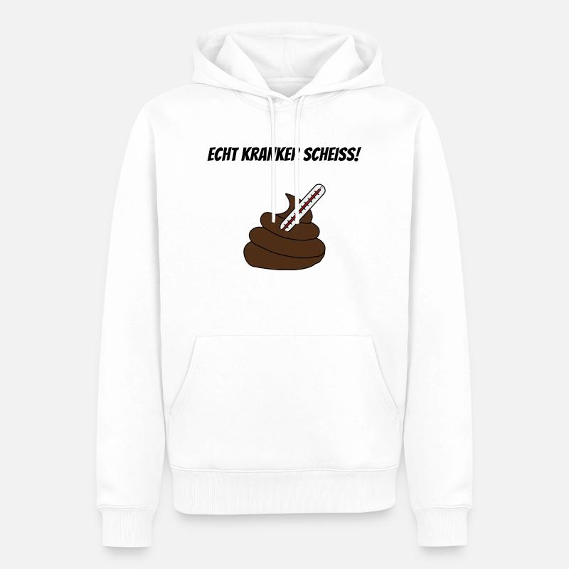 Kranker Scheiss - Männer Premium Bio Hoodie - Weiß