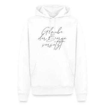 Glaube der Berge versetzt - Männer Premium Bio Hoodie - Weiß - Vorne - Nico (187cm)