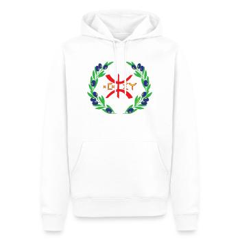 Z AMAZIGH BERBER FLAGGE - Männer Premium Bio Hoodie - Weiß - Vorne - Nico (187cm)