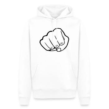 Faust schlagen Angriff - Männer Premium Bio Hoodie - Weiß - Vorne - Nico (187cm)