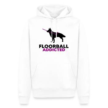floorball floorballer unihockey - Männer Premium Bio Hoodie - Weiß - Vorne - Nico (187cm)